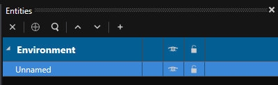 Environment layer expanded showing unnamed entity