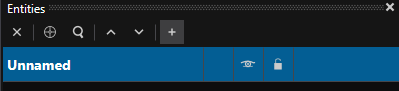 Entities panel with newly added unnamed layer