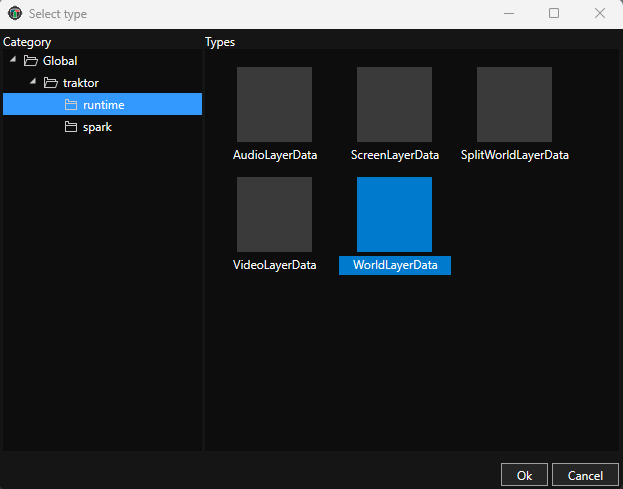 Add Layer dialog showing World Layer selection